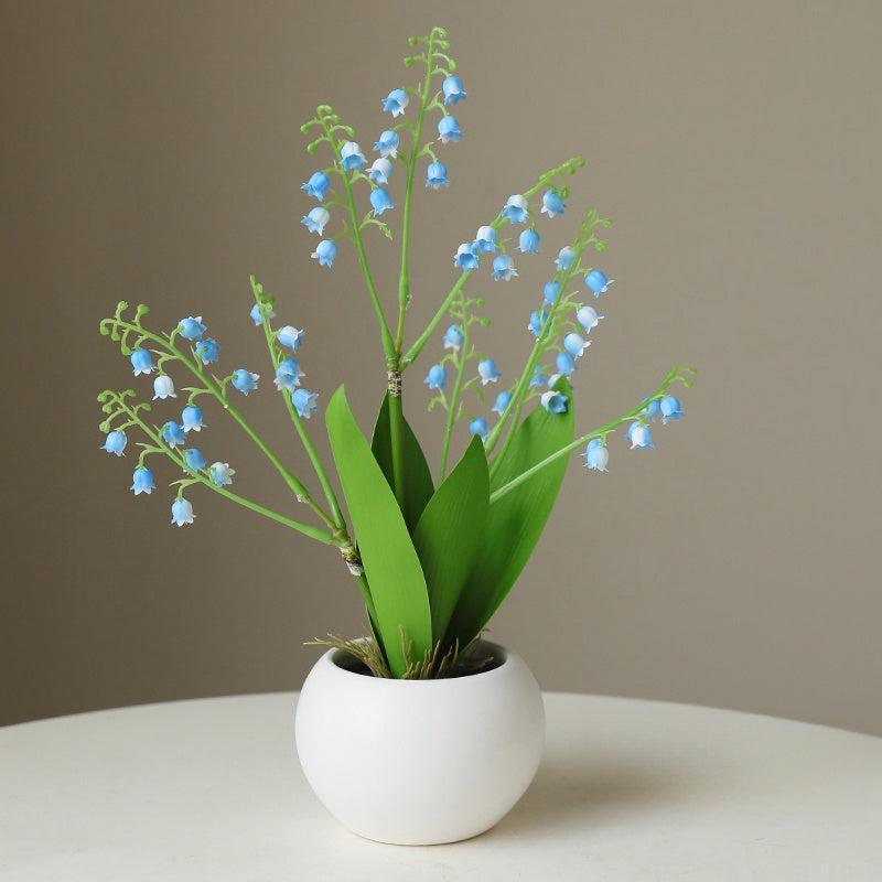 Elegant 11.8" Artificial Lily of the Valley Potted Plant - Perfect for Home, Garden, Wedding & Party Decor | Ideal Spring Centerpiece & Outdoor Patio Accent