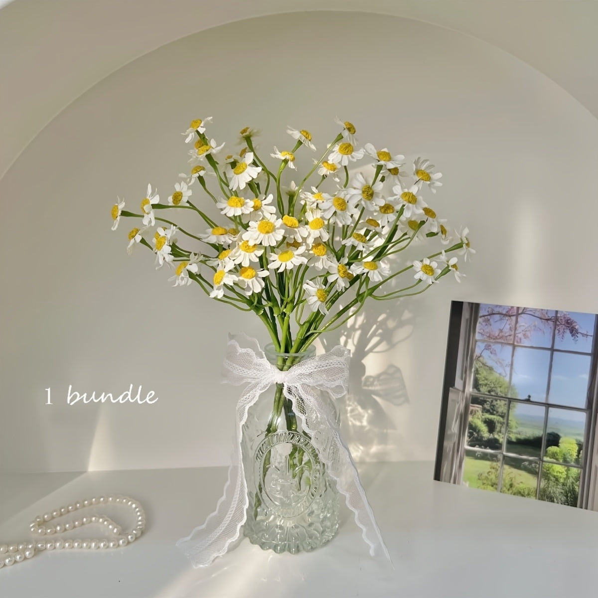 12pcs White Silk Daisy Artificial Flowers, Versatile Faux Daisies for Home Decor, Perfect for Mother&