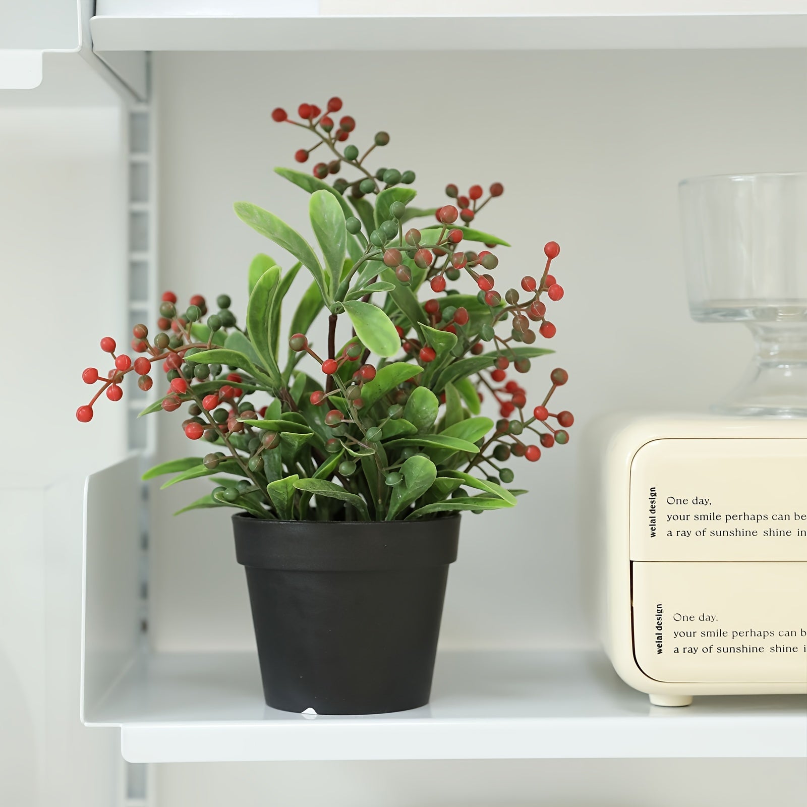 Charming Mini Artificial Eucalyptus & Grass Potted Plant - Perfect for Indoor Decor, Office, Farmhouse, Bathroom Tabletop - Ideal for St. Patrick&