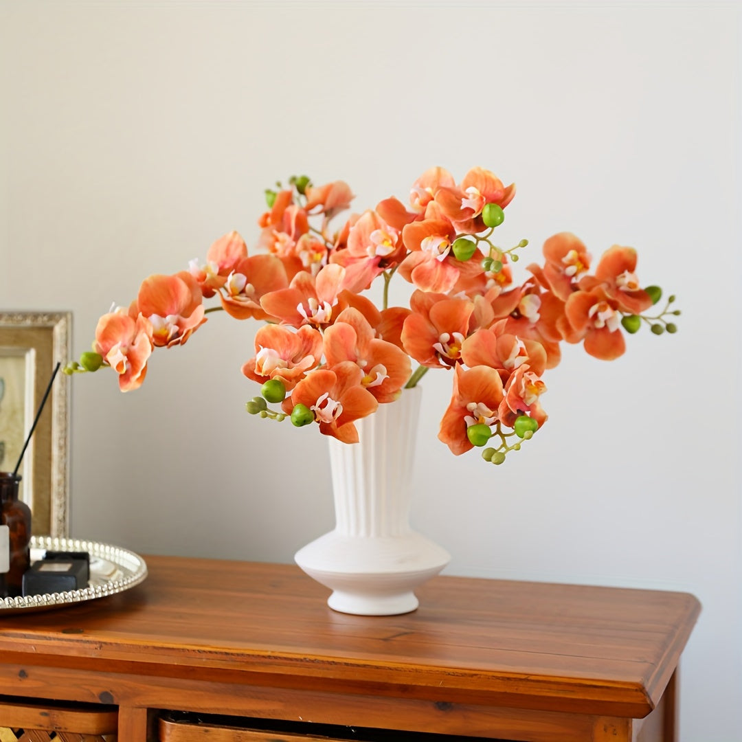 3pcs DIY Silk Phalaenopsis Orchid Set - Versatile Faux Floral Decor for Home, Office, and Holiday Celebrations