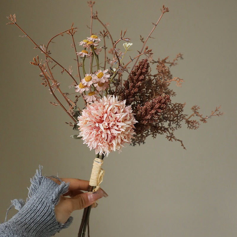 1pc Elegant Artificial Chrysanthemum Bouquet - Perfect for Home & Office Decor, Vase Centerpieces, Engagements & Weddings