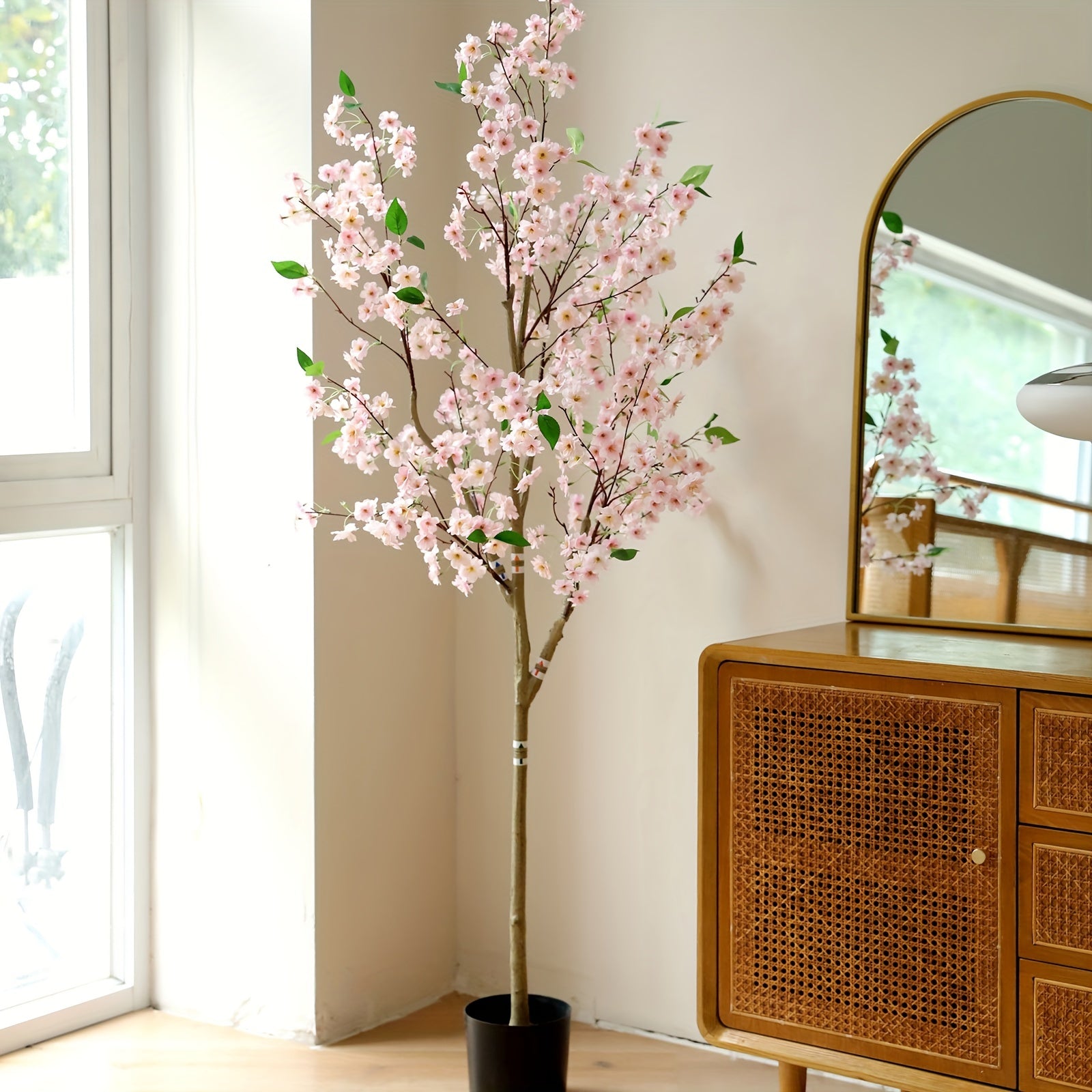 Stunning Artificial Cherry Blossom Tree - 59"/70.8" Tall, Includes Pot - Ideal for Home & Office Decor, Weddings, Engagements, Birthdays, and Seasonal Celebrations