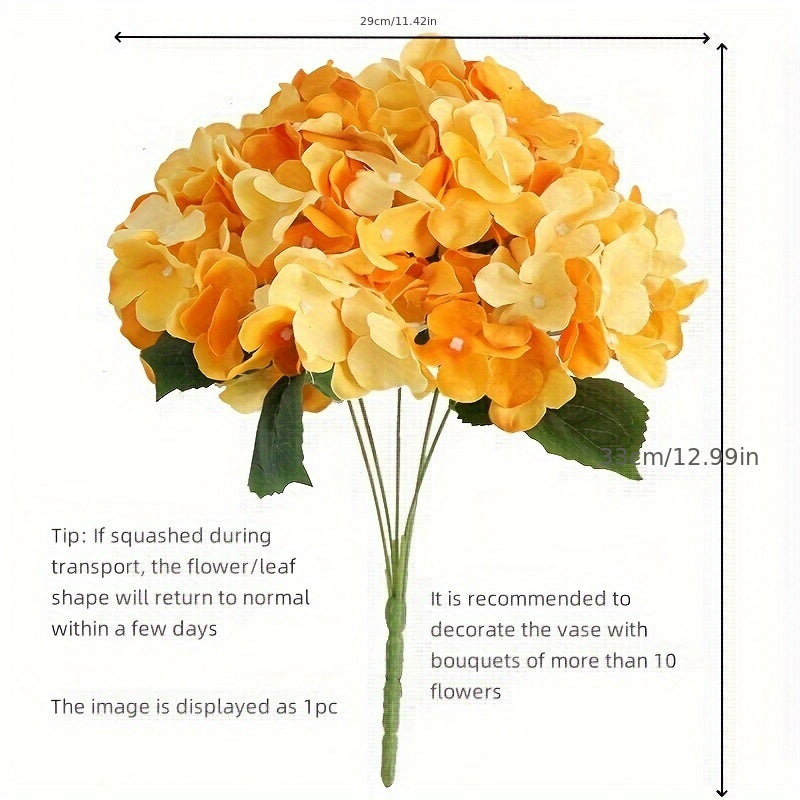 3pcs Modern Artificial Hydrangeas, 5-Head Plastic Faux Flowers, Oxidation Resistant, Ideal for Wedding, Engagement, Birthday, Bridal Shower, Graduation, Table Centerpiece, Home & Office Decor, Halloween & Easter Celebrations