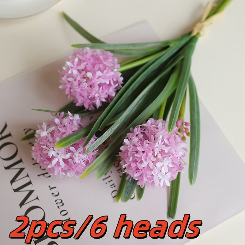2pcs Artificial Dandelion & Hydrangea Bouquet - Ideal for Weddings, Home Decor & Holidays (Christmas, Halloween, Valentine&