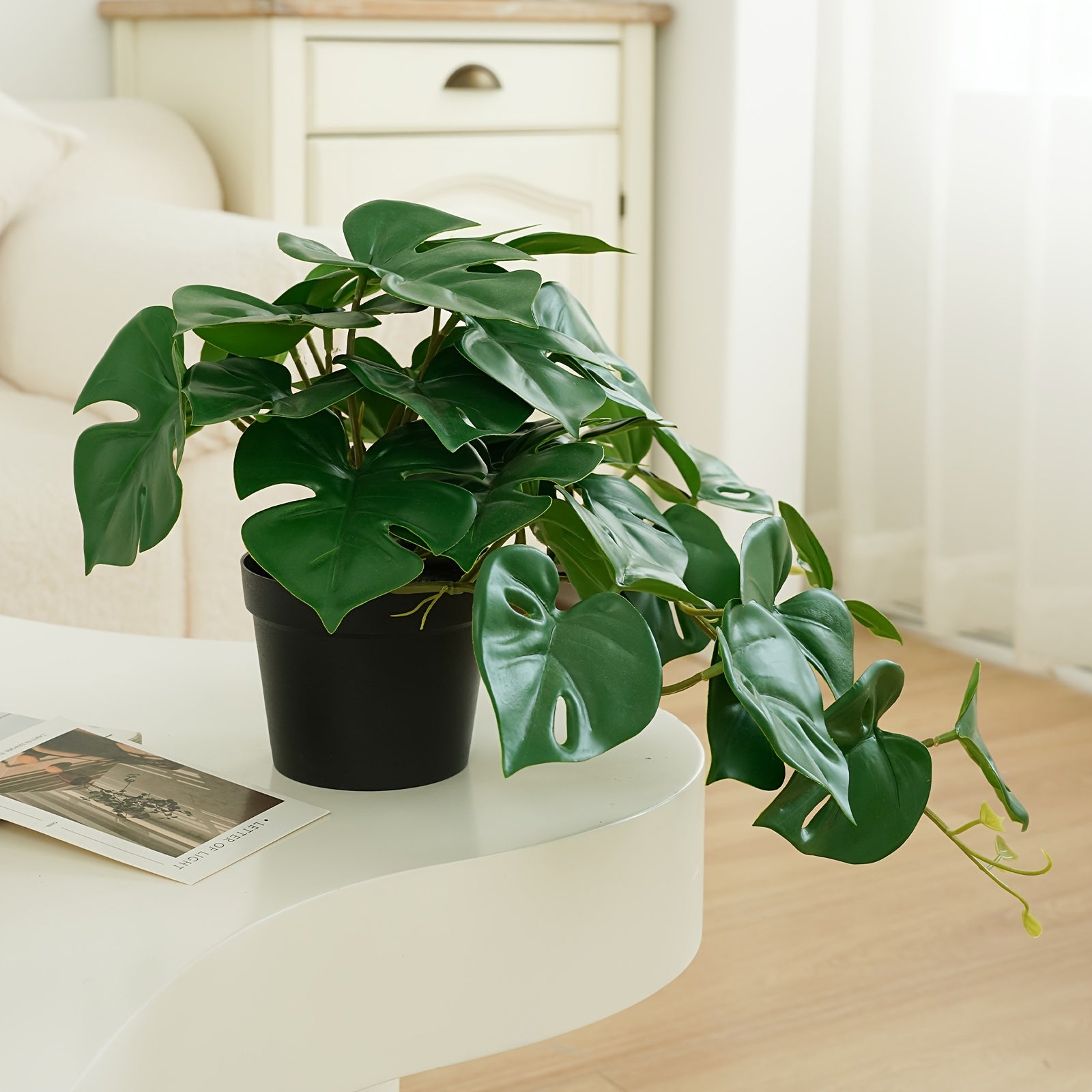 Chic Faux Potted Plant - Versatile Indoor/Outdoor Decor for Dining & Office Tables, Gardens - Multiple Styles Available