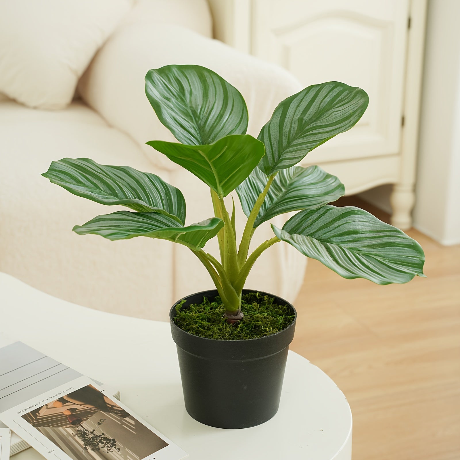 Chic Faux Potted Plant - Versatile Indoor/Outdoor Decor for Dining & Office Tables, Gardens - Multiple Styles Available