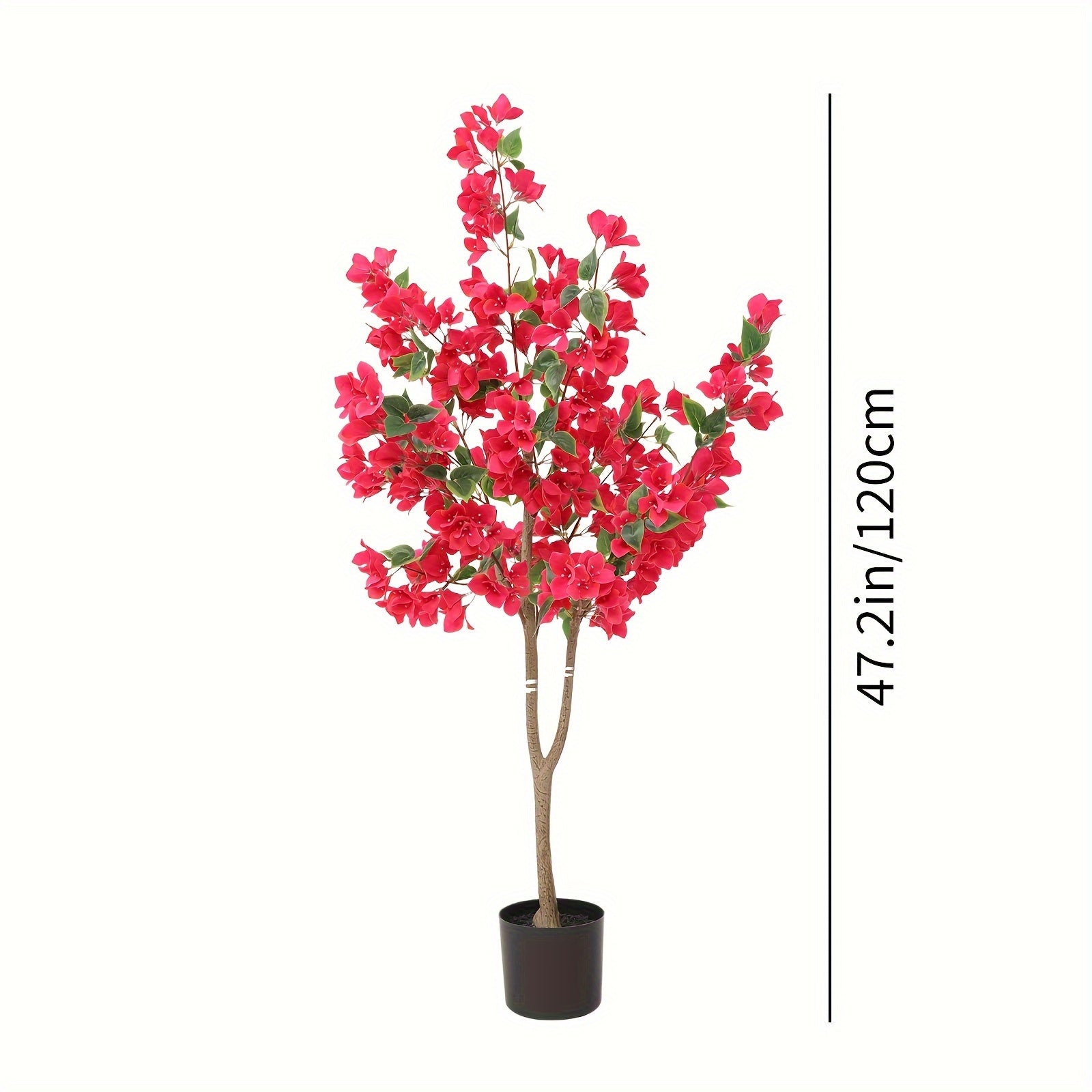 Set of 1/2 Artificial Bougainvillea Trees, Chambray Material, Lifelike Maintenance-Free Plant for Home & Office Decor, Perfect for Holidays, Housewarming, Themed Displays & Room Accents