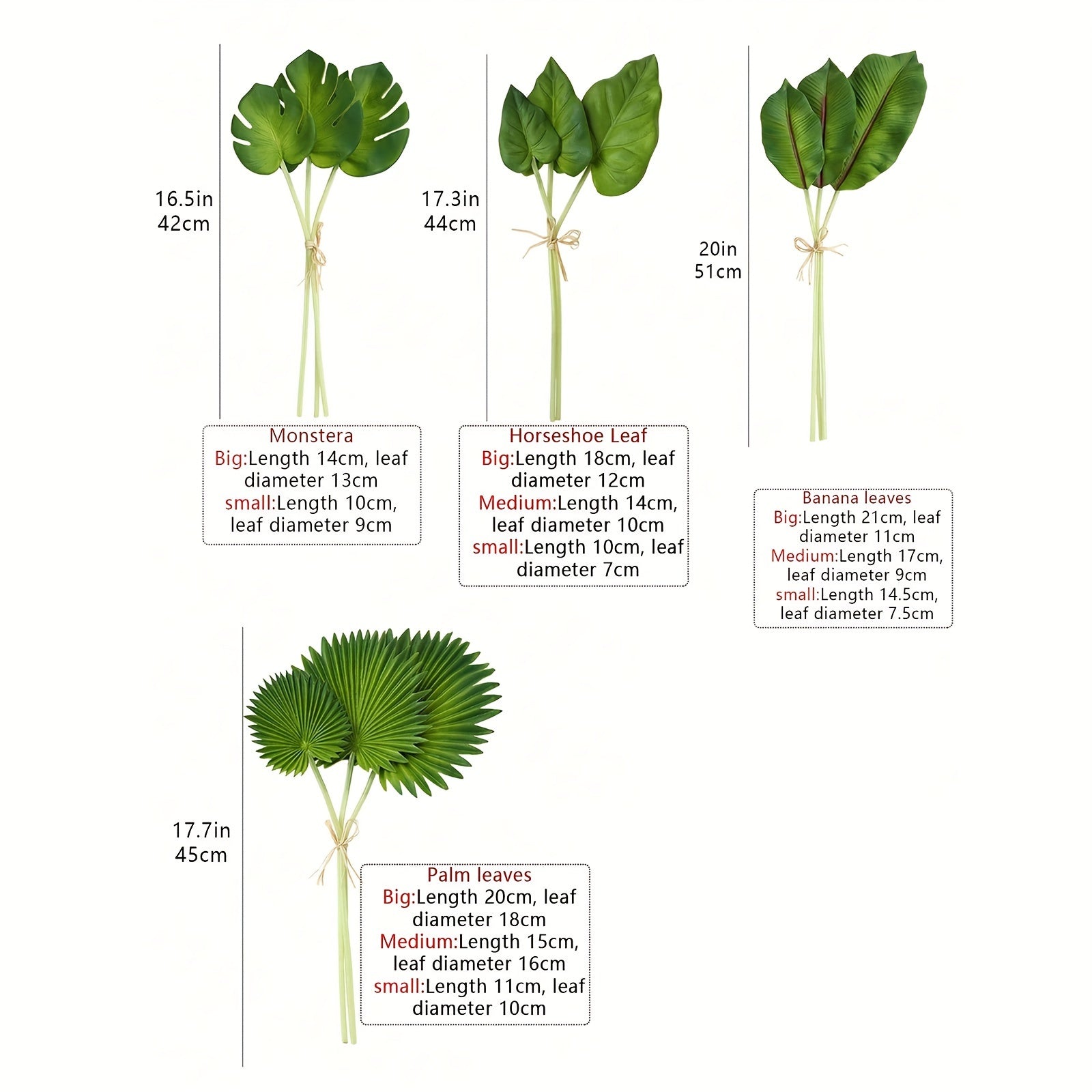 Lifelike Artificial Palm Leaves