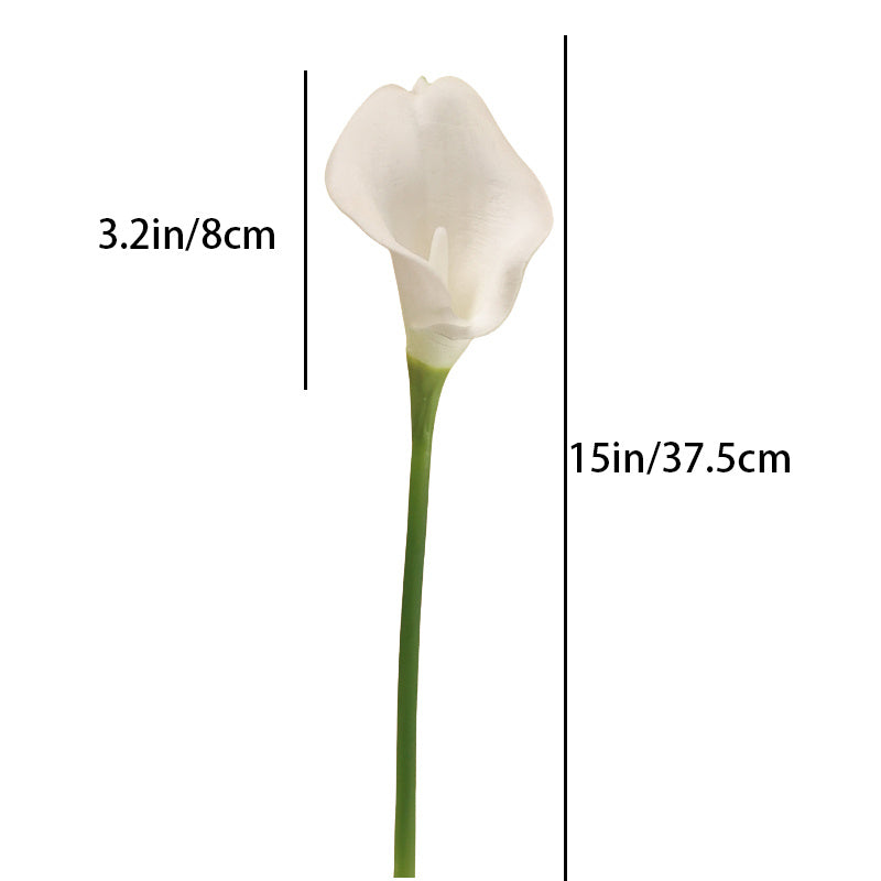 Elegant 6pcs Artificial Calla Lily Bouquet - Perfect for Weddings, Bridal Showers & Home Decor | Ideal for Christmas, Valentine&