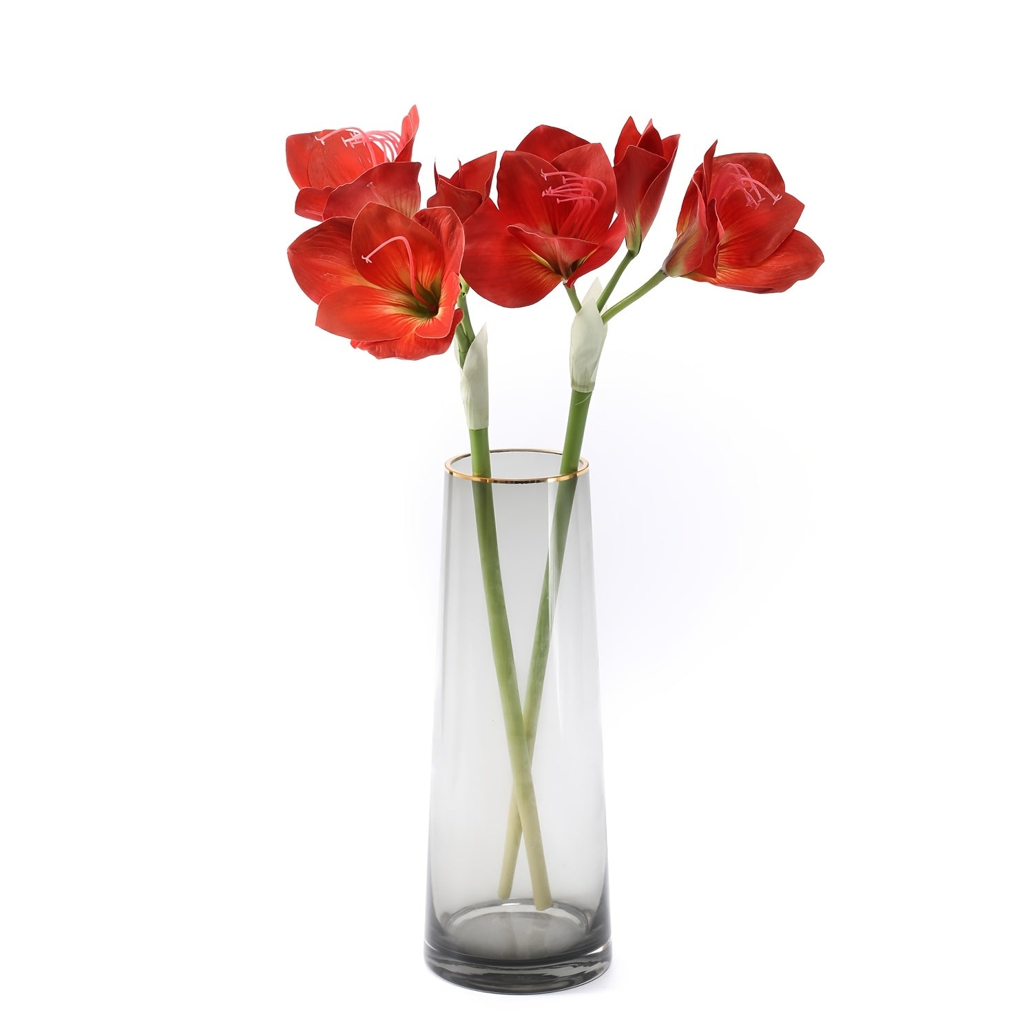 2pcs Lifelike Artificial Orchids - 24.5" Faux Clivia Flowers for Home, Office & Wedding Decor | Perfect for Thanksgiving, Christmas, Easter, Mother&