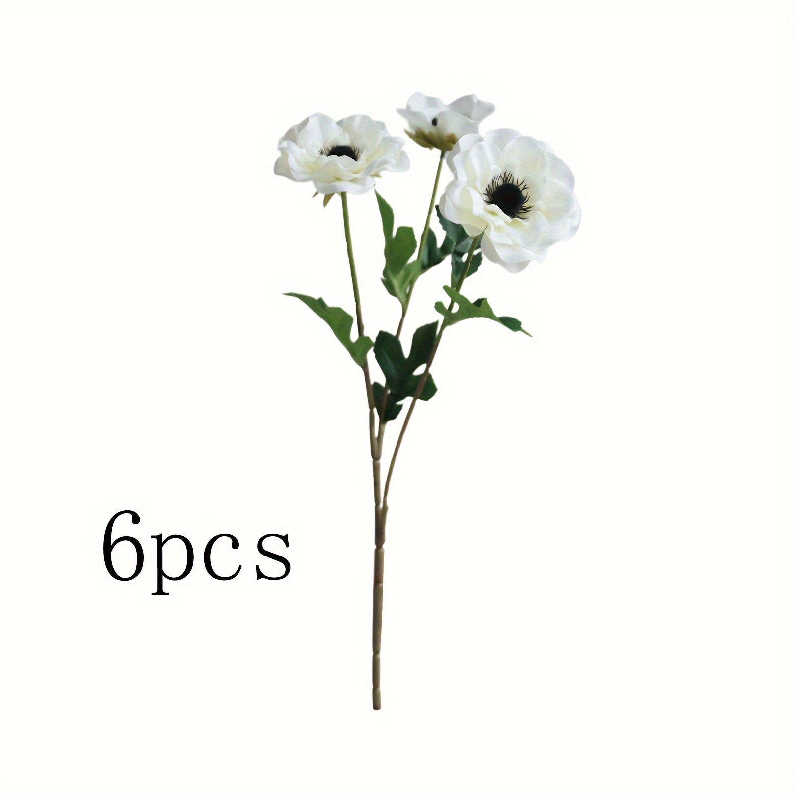 6/10 Pack Artificial Anemone Flowers, Boho Style for Wedding Party Centerpiece, Home Kitchen Decor, Spring Floral Arrangement