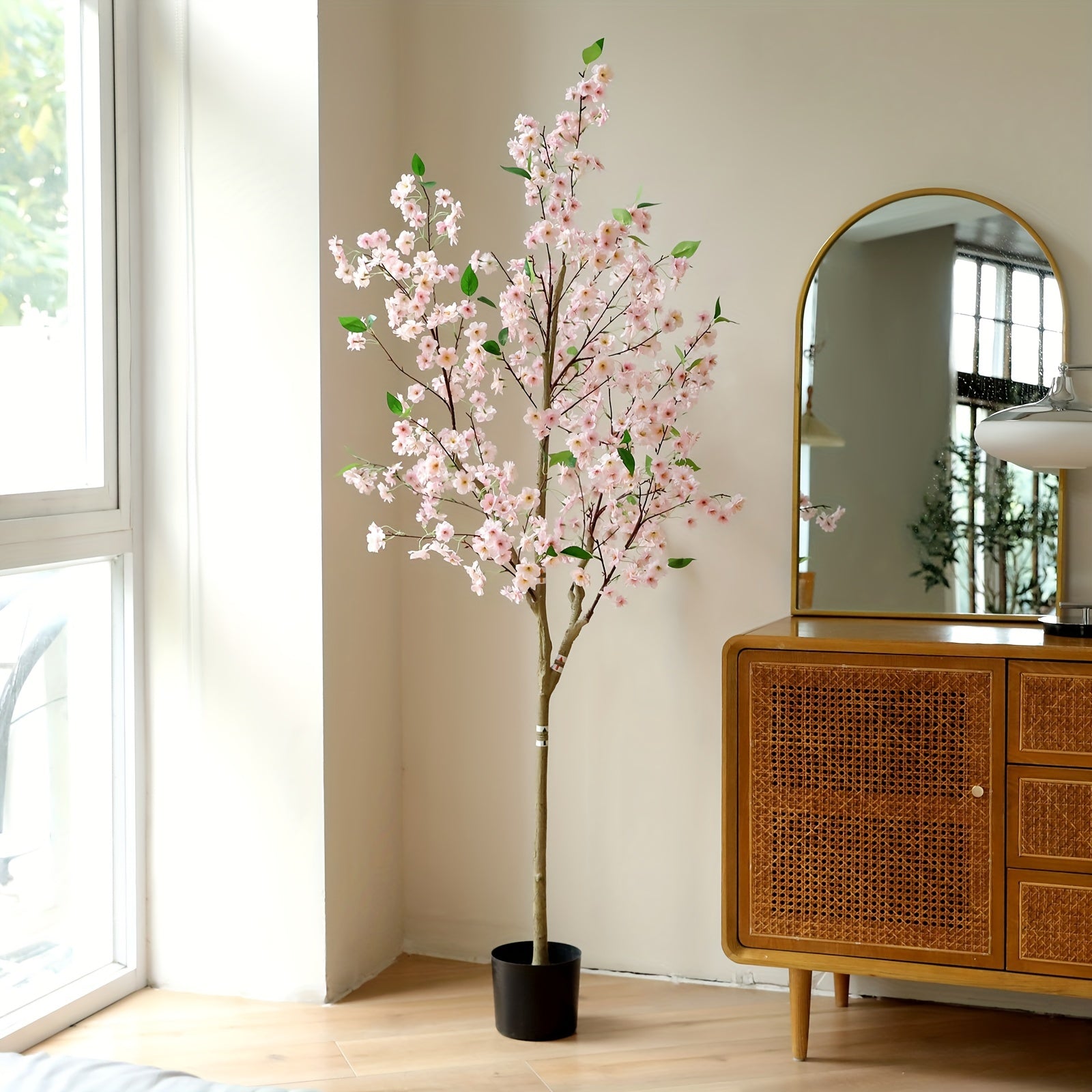 Stunning Artificial Cherry Blossom Tree - 59"/70.8" Tall, Includes Pot - Ideal for Home & Office Decor, Weddings, Engagements, Birthdays, and Seasonal Celebrations