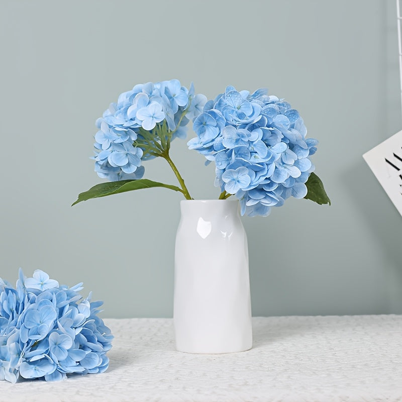 4pcs, 12in, Artificial Hand-felt Fabric Hydrangea, 3D Hand-felt Large Hydrangea, Suitable for Outdoor Wedding Office Family Gathering Living Room Table Decoration