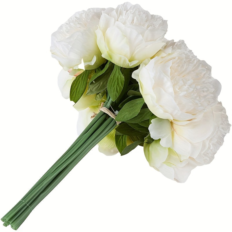 1pc Glam Style Artificial Peony Flowers, 13in Plastic Peonies for Wedding Arrangements, Bridal Bouquets, Centerpieces, Home Decor, Garden Courtyard, Spring and Summer Decorations, Suitable for Christmas, Thanksgiving, Valentine&
