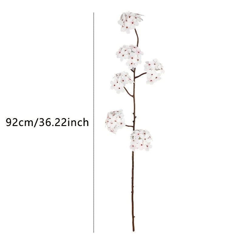 1pc Lifelike Artificial Pear Blossom & Cherry Flowers - Perfect for Living Room, Office Decor, Outdoor Garden, Weddings, Valentine&