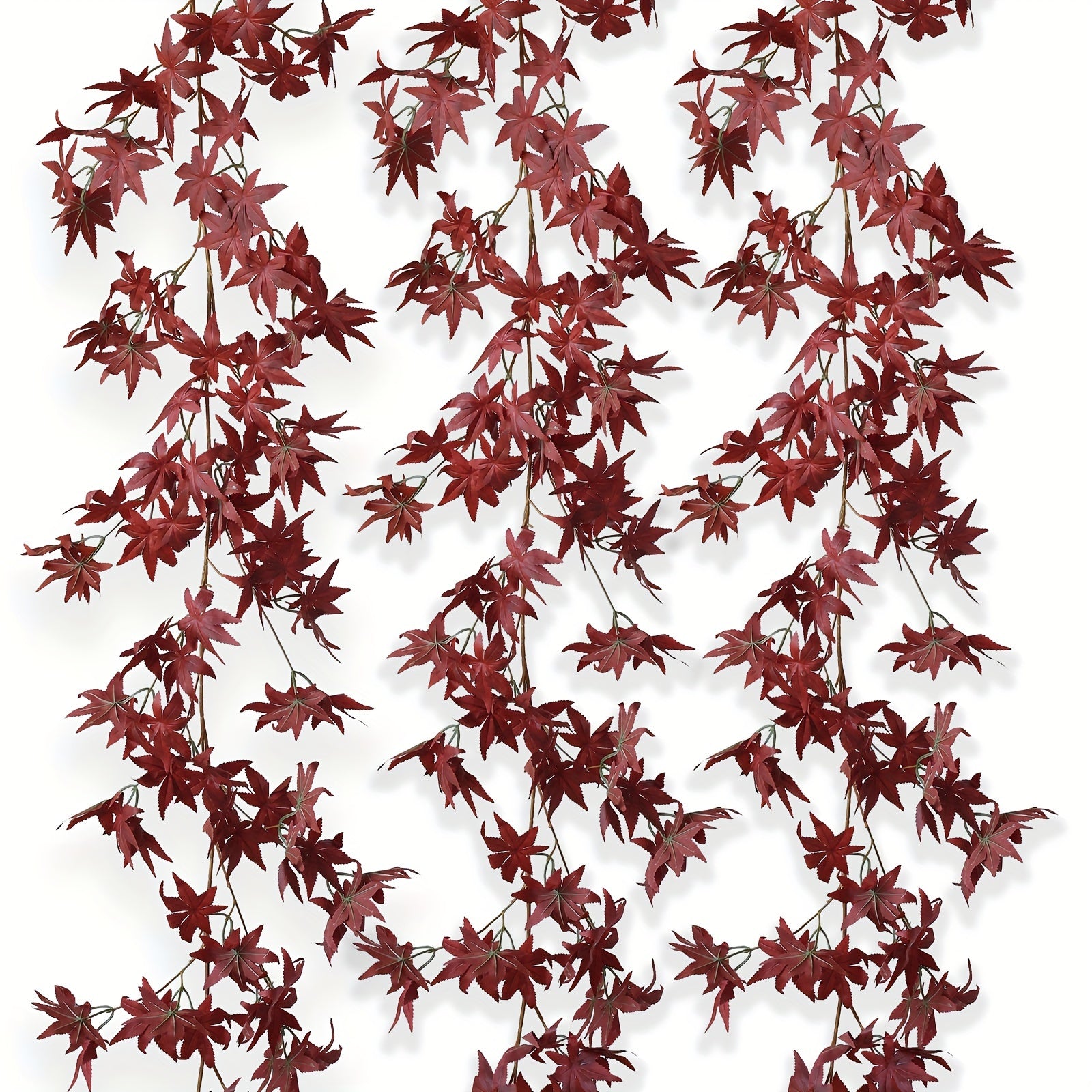 1pc, 71In Artificial Maple Leaf Garland, Bohemian Style, Plastic Autumn Foliage, Thanksgiving & Christmas Home Decor, Festive Fall Leaf Hanging Vine for Fireplace, Wedding, Party, Holiday Decor