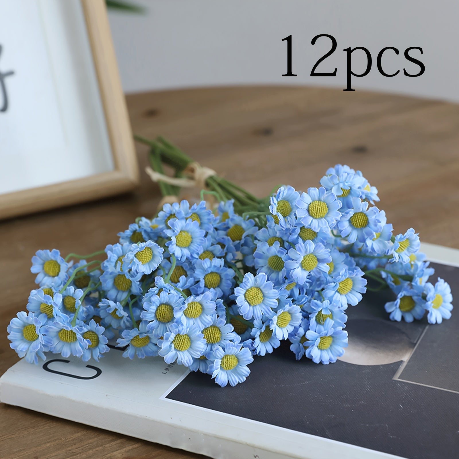 12pcs Vibrant Artificial Daisy Bouquets - Perfect for Weddings, Birthdays & Holidays - Ideal for Home Decor, Cafes & Photo Props