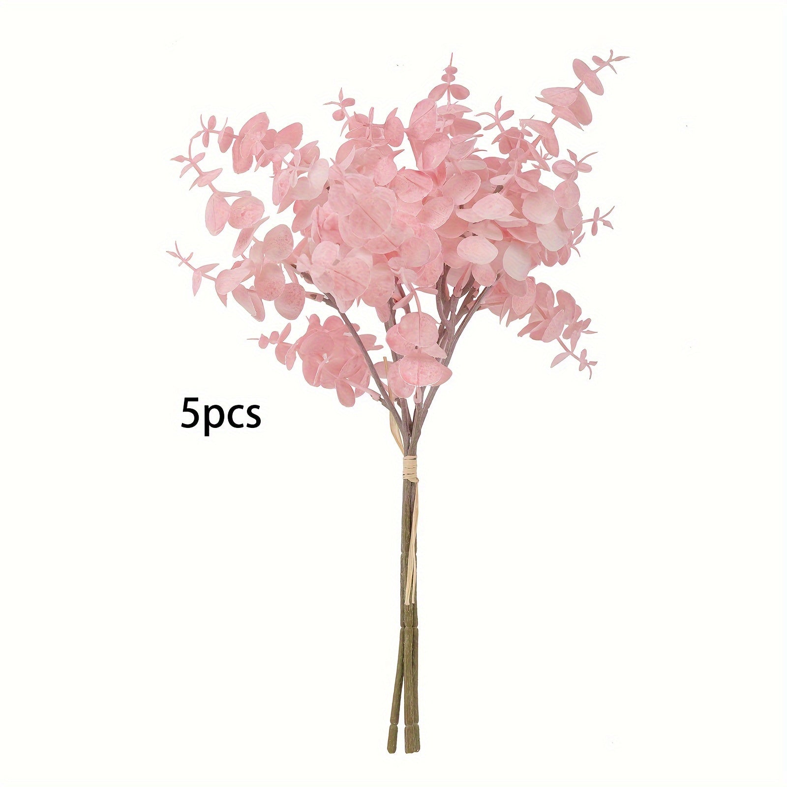 3/5 Branches of Artificial Eucalyptus Decorative Flowers, High-end Antioxidant Artificial Flowers, Suitable for Wedding, Home and Party Decoration, Independent Plastic Flower Arrangement, Suitable for Christmas, New Year, Valentine&