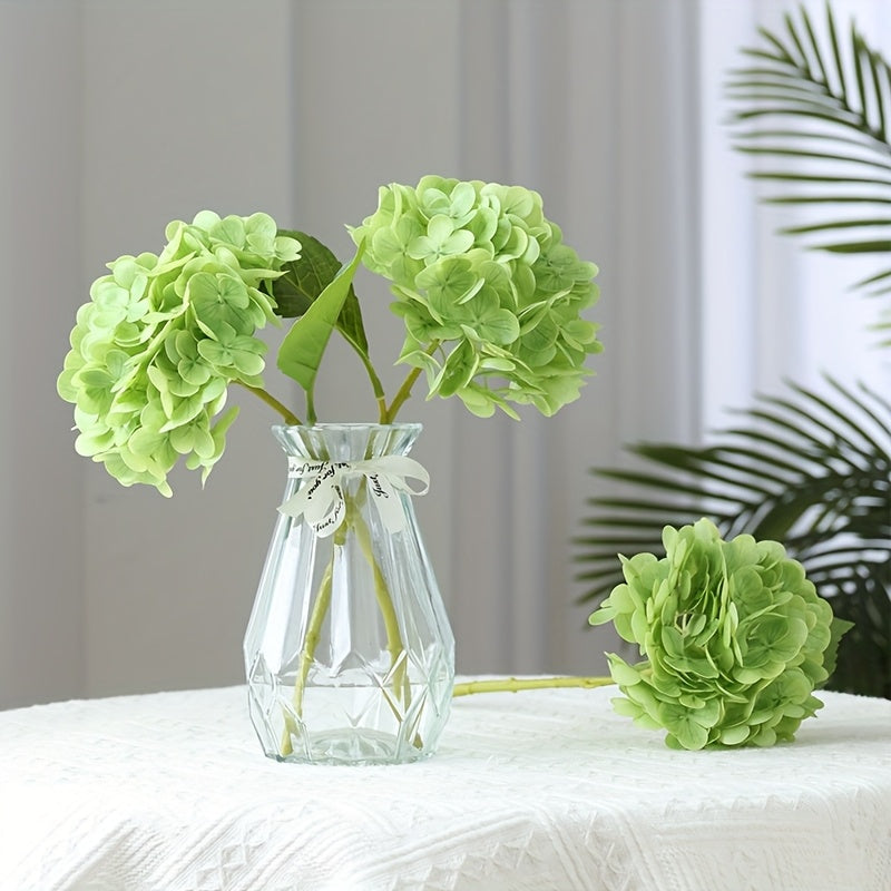 4pcs, 12in, Artificial Hand-felt Fabric Hydrangea, 3D Hand-felt Large Hydrangea, Suitable for Outdoor Wedding Office Family Gathering Living Room Table Decoration