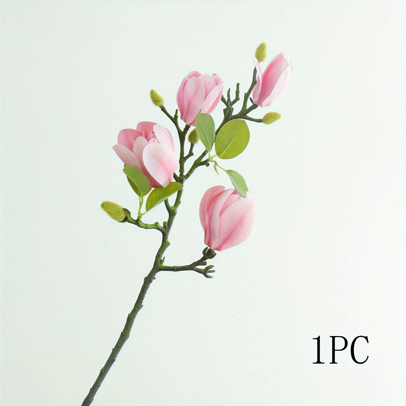 Boho Style Artificial Magnolia Flowers, 27.17" Long Stems, Plastic Floral Arrangements for Wedding Centerpieces, Home Decor, Valentine&