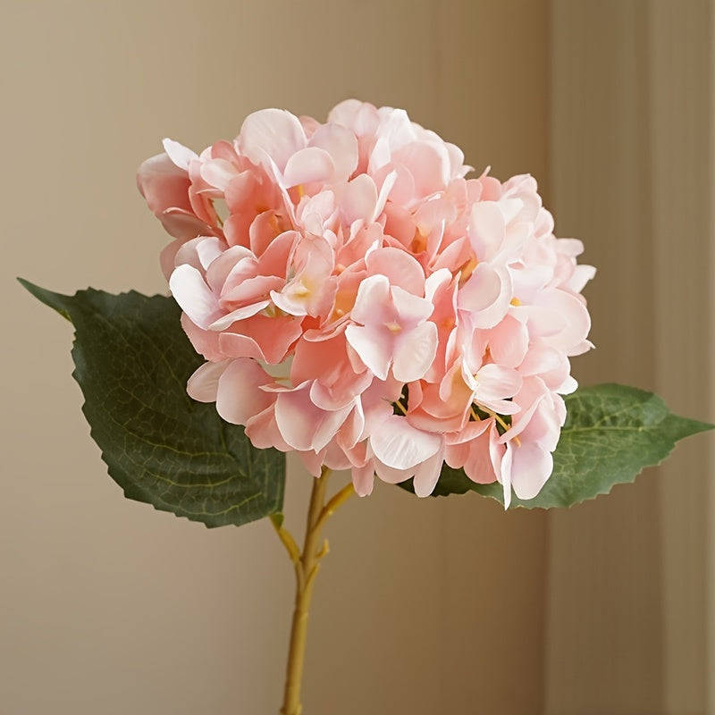 5pcs Two-leaf Hydrangea, Used for Wedding, Home, Valentine&