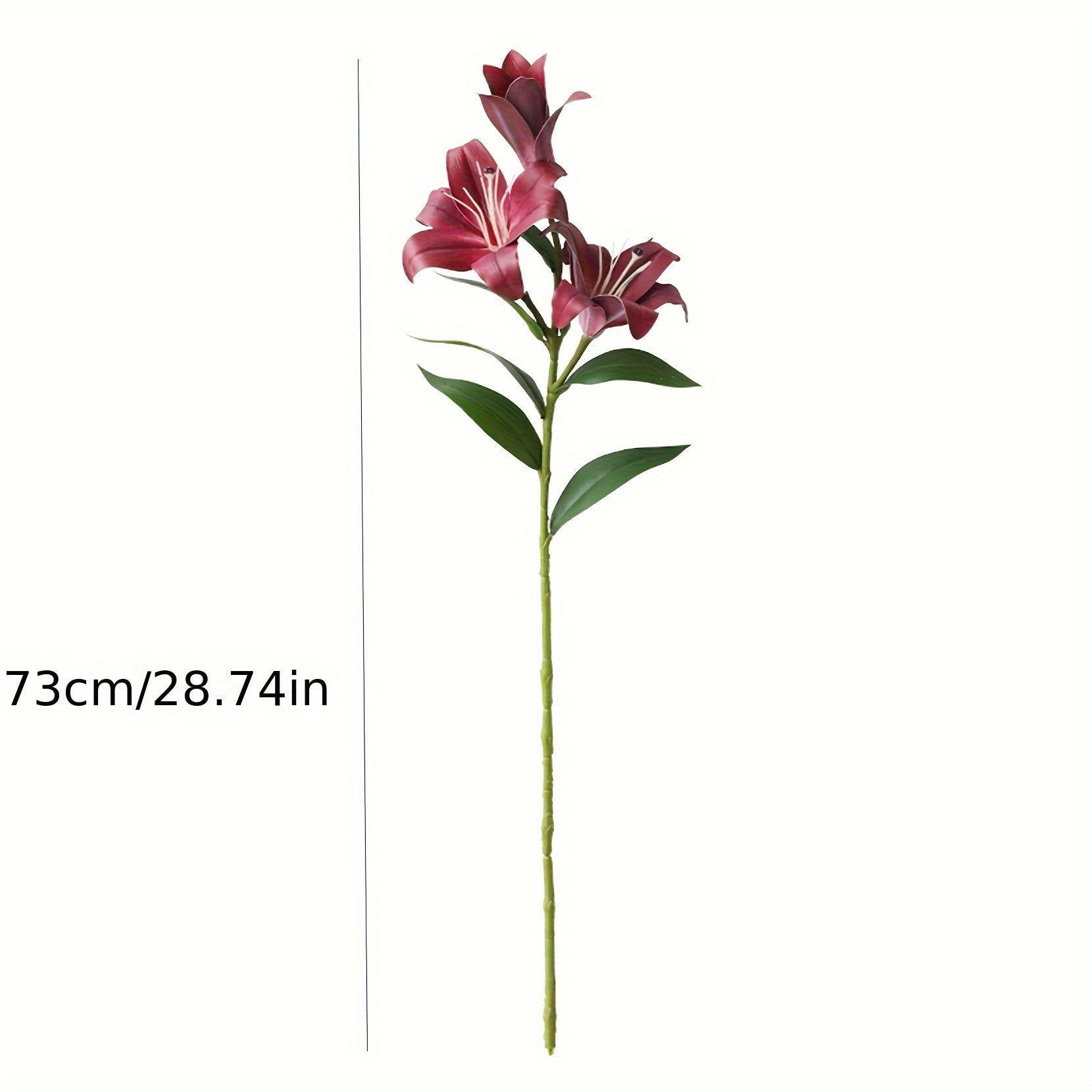 6pcs Artificial Lilies, 28.74 Inch Long Stem Real Touch Silk Imitation Lily with 3 Lily Buds - Artificial Tiger Lily Bouquet, Easter, Thanksgiving for Table Wedding Home Party Office Decoration Tall Vase (Orange, White, Pink)