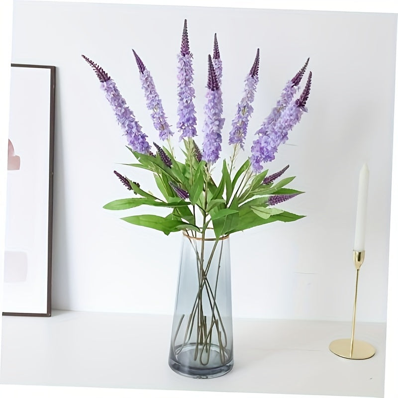 4pcs Boho Chic Artificial Lavender Flowers - Silk Purple Floral Decor for Weddings, Home &amp; Holiday Celebrations, Flower Decorations