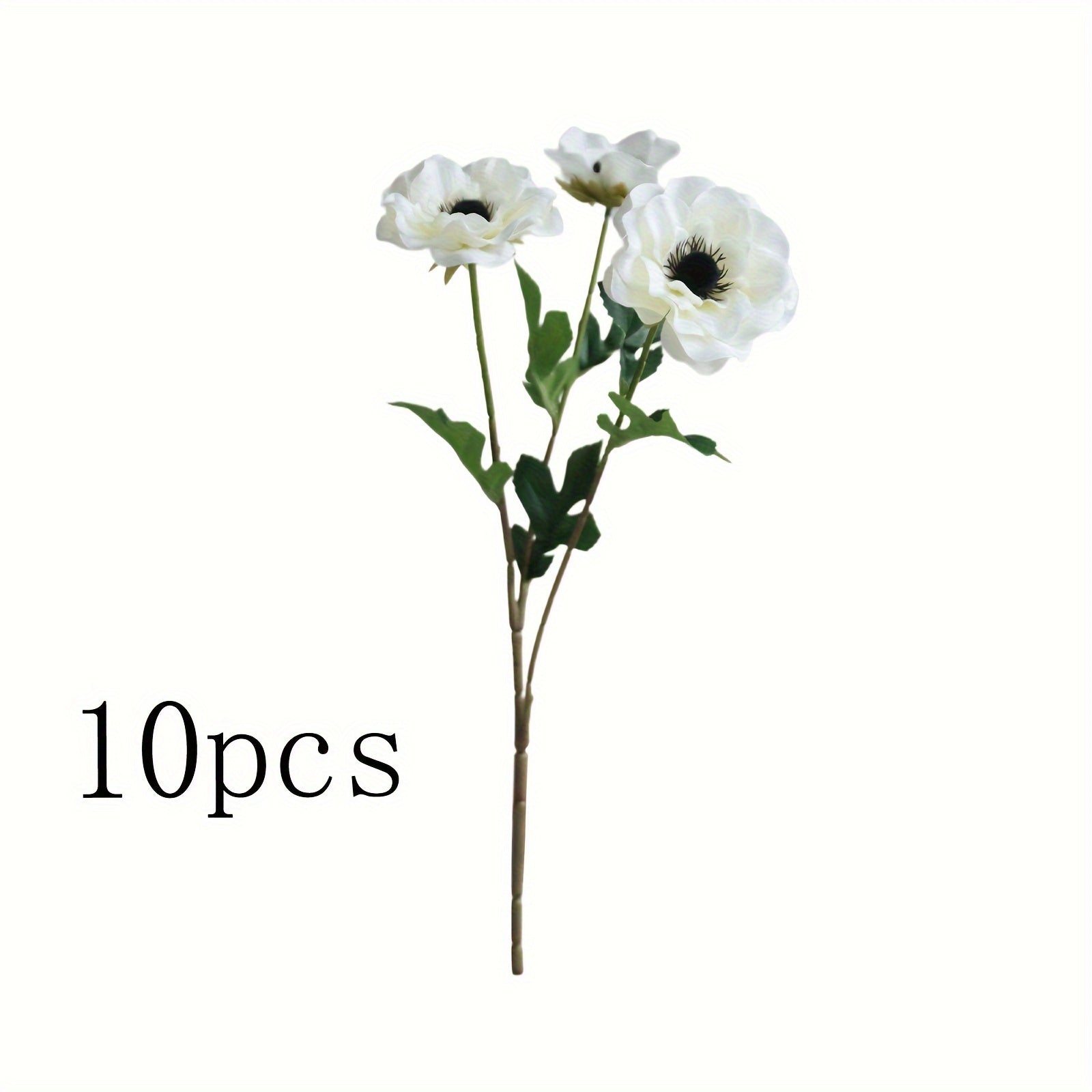 6/10 Pack Artificial Anemone Flowers, Boho Style for Wedding Party Centerpiece, Home Kitchen Decor, Spring Floral Arrangement