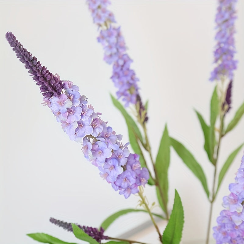 4pcs Boho Chic Artificial Lavender Flowers - Silk Purple Floral Decor for Weddings, Home &amp; Holiday Celebrations, Flower Decorations