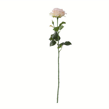 1pc, artificial roses, touch artificial bouquets, wedding decoration bridal bouquets, living room table decoration flower arrangement fake roses, home dining table centerpieces, winter Christmas table decorations, beauty salon decorations