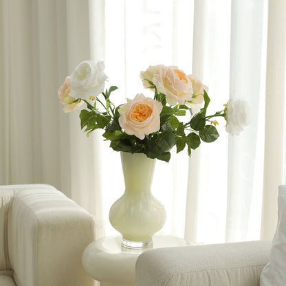 1pc, artificial roses, touch artificial bouquets, wedding decoration bridal bouquets, living room table decoration flower arrangement fake roses, home dining table centerpieces, winter Christmas table decorations, beauty salon decorations