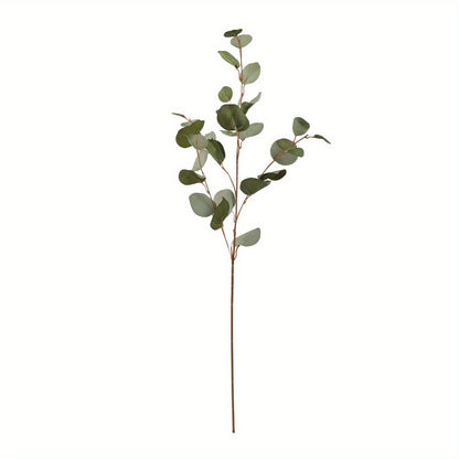 1pc, Artificial Plants Eucalyptusstems Eucalyptus Leaf Spray in Green Greenery Stems Silk Plastic Plants Floral for Home Party Wedding Decoration, Eucalyptus Stems, Faux Eucalyptus Stems, Eucalyptus Decor