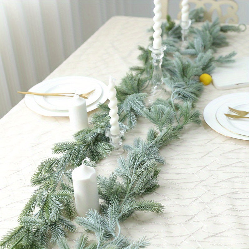 6ft Realistic Norfolk Pine Wreath - Perfect For Christmas And Home Decor, Real Green Artificial Flower Vine Wreath For Living Room, Office And Holiday Celebration Fall Home Tree Decorations