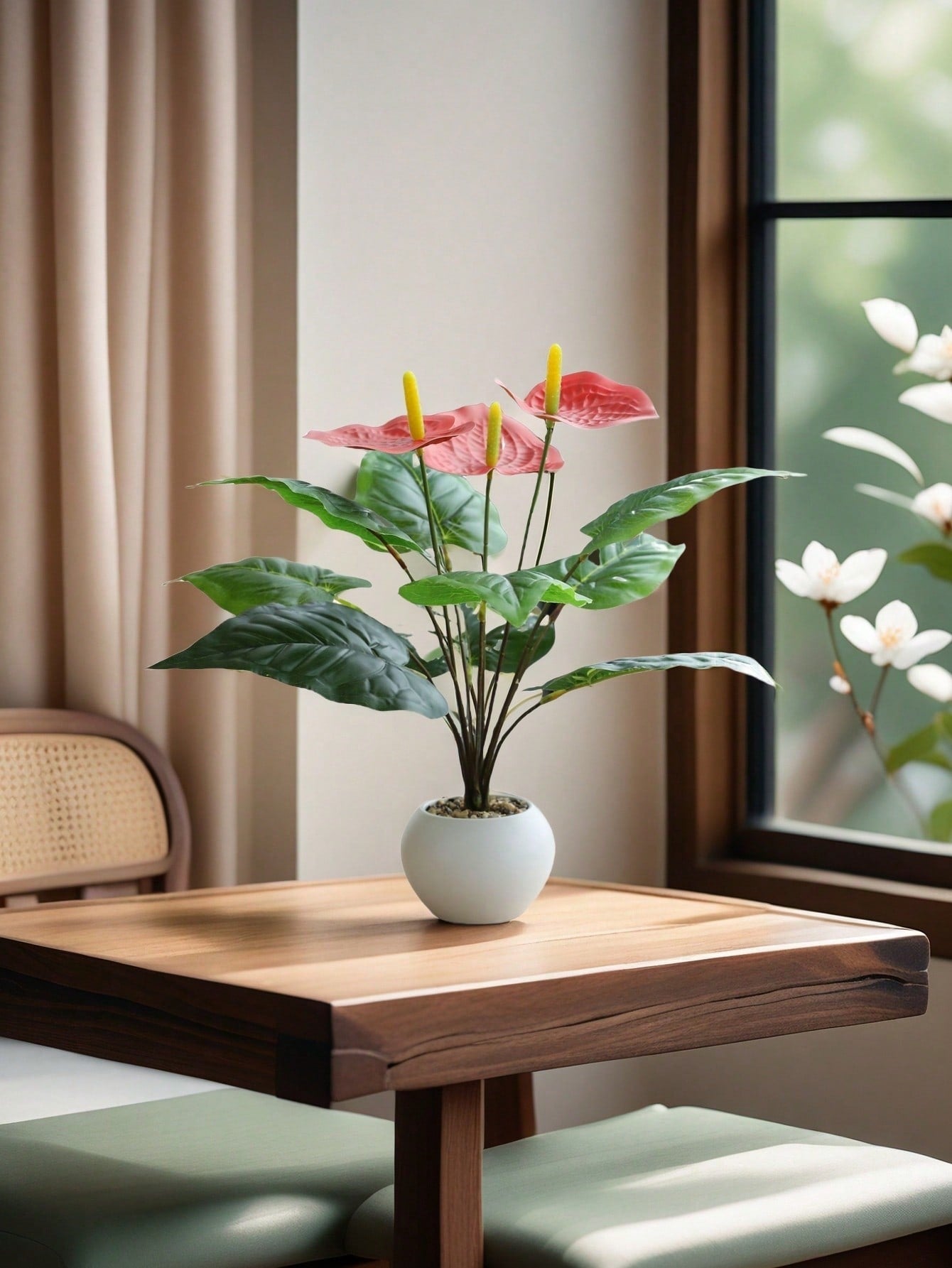 88.9inch,Anthurium Artificial Flowers Nearly Natural