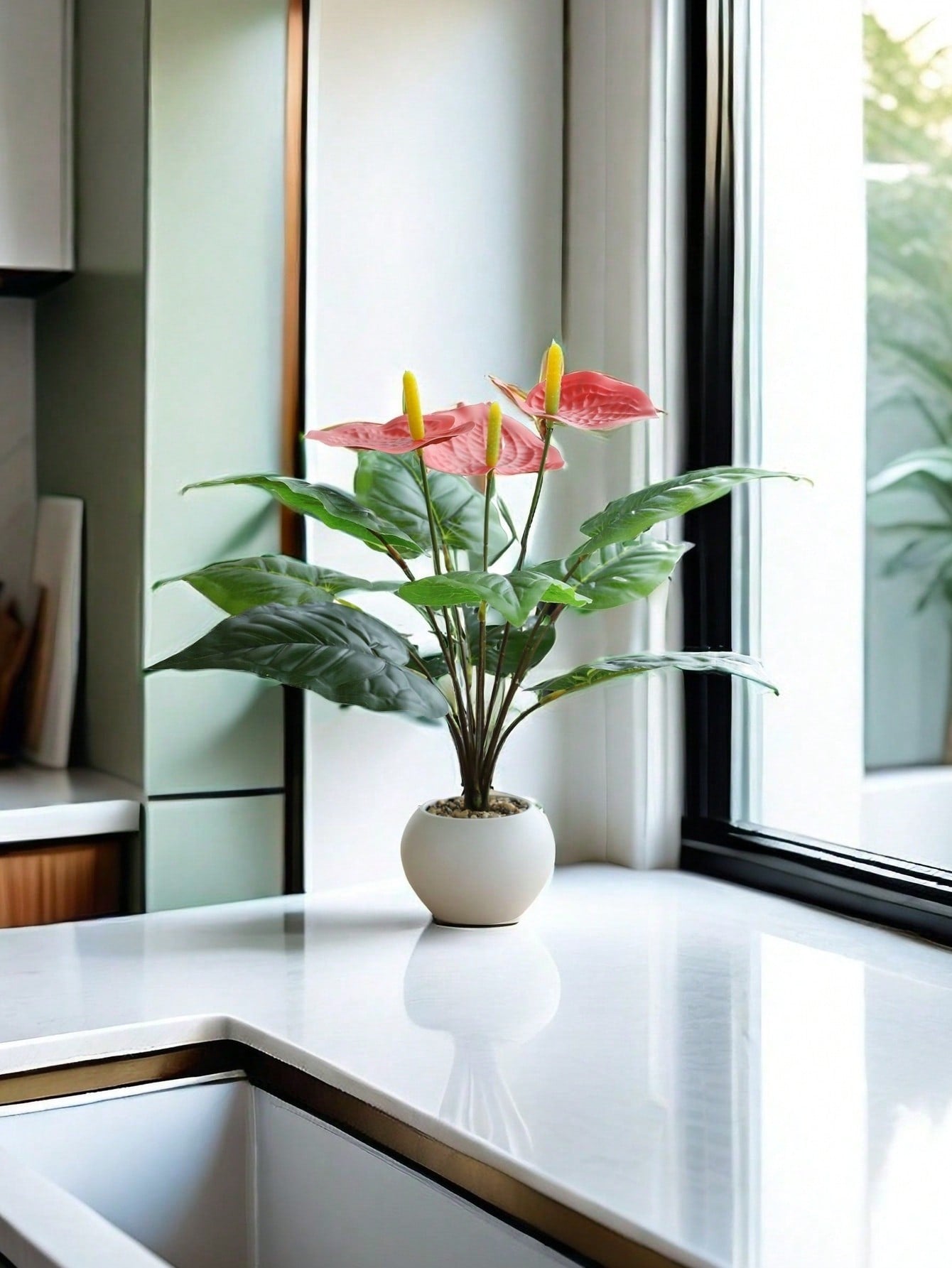 88.9inch,Anthurium Artificial Flowers Nearly Natural