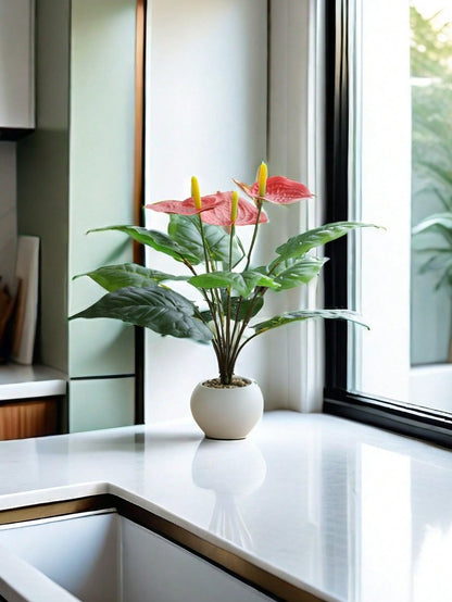 88.9inch,Anthurium Artificial Flowers Nearly Natural