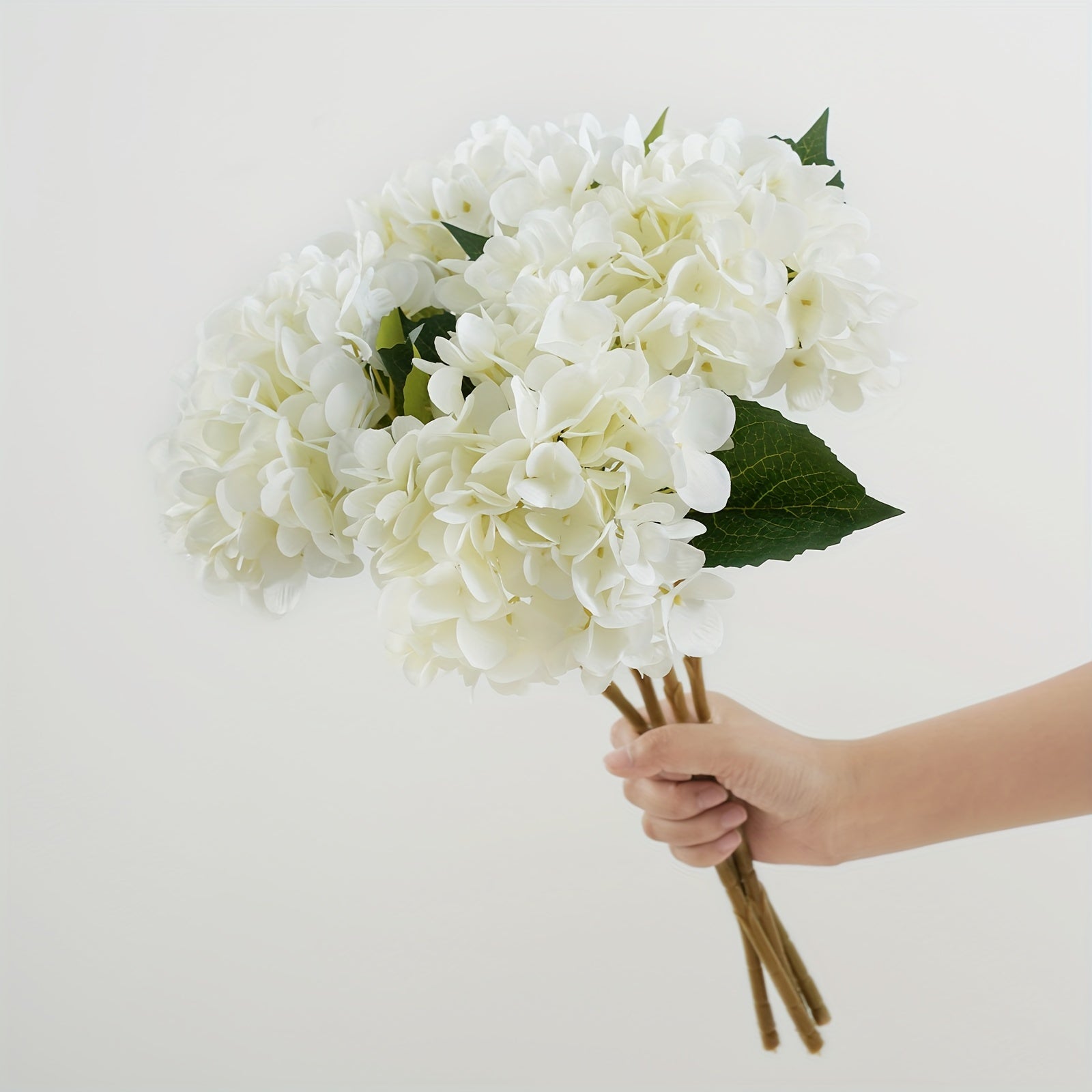 4pcs Artificial Hydrangea Flowers with Stems, Fake Flowers for Outdoor Weddings, Offices, Family Gatherings, Living Room, Table Decorations, Home Decoration