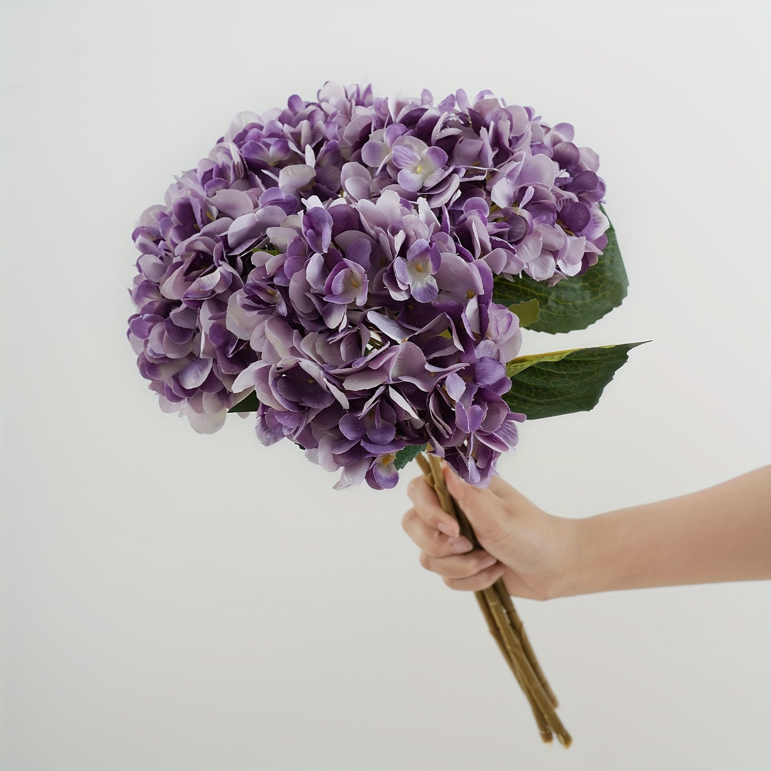 4pcs Artificial Hydrangea Flowers with Stems, Fake Flowers for Outdoor Weddings, Offices, Family Gatherings, Living Room, Table Decorations, Home Decoration