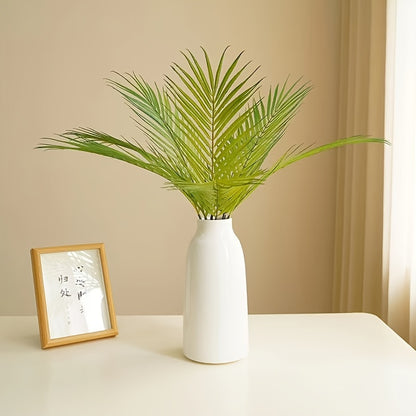 5pcs, Artificial Single Piece Large Palm Leaves, Tropical Palm Leaves, Artificial Palm Leaves With Stems, Palm Branches, For Outdoor Yard Decoration