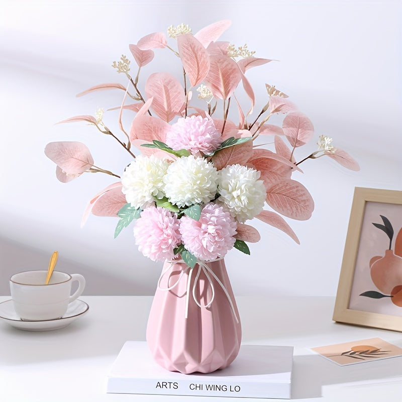 Boho Chic Artificial Eucalyptus &amp; Chrysanthemum Bouquet - Perfect for Home Decor, Weddings, Birthdays &amp; Holidays