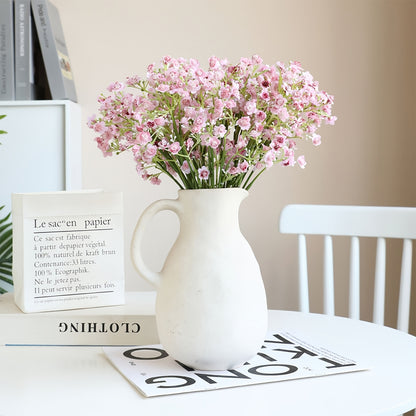 6/12pcs Boho Style Artificial Gypsophila Flower Bouquets, Plastic Real Touch Simulation Stems for Home Office Decor, Outdoor Garden, Wedding, Birthday, Christmas, Valentine&