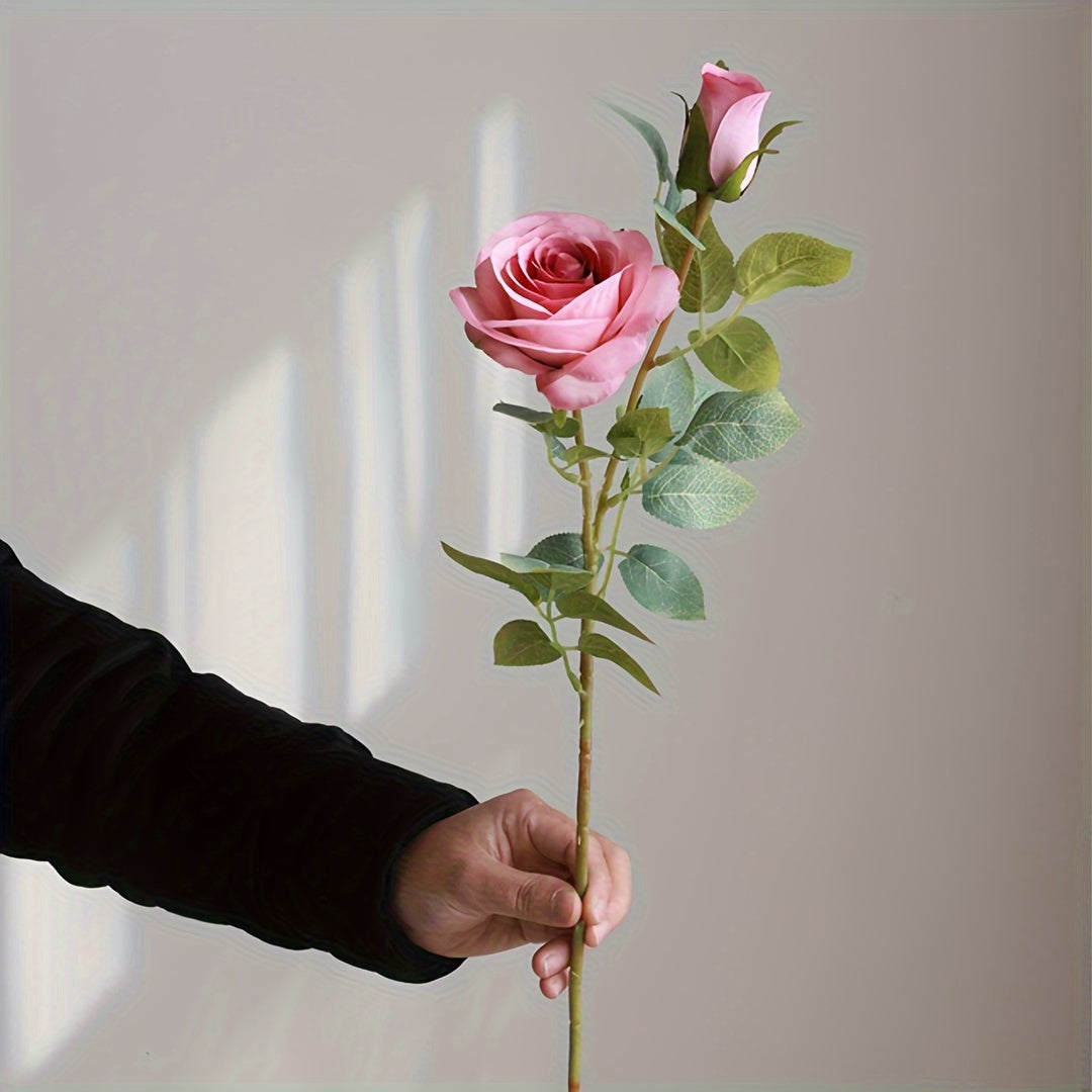 1pc, Artificial Rose Flowers, Exudes The Romantic Fragrance Of The Space, Connects Joy And Affection, And Injects Gorgeous Elegance Into Bedrooms, Living Rooms, Bars, Cafes And Restaurant A Gift That Means Gratitude, Blessing And Eternal Love