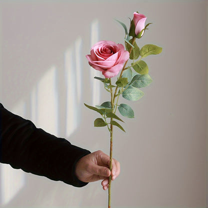 1pc, Artificial Rose Flowers, Exudes The Romantic Fragrance Of The Space, Connects Joy And Affection, And Injects Gorgeous Elegance Into Bedrooms, Living Rooms, Bars, Cafes And Restaurant A Gift That Means Gratitude, Blessing And Eternal Love