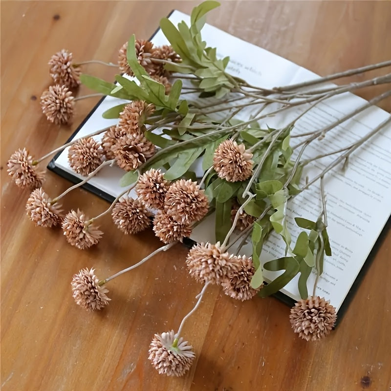 6pcs Dandelion Artificial Flower Bouquet - Perfect for Weddings, Engagements, Showers &amp; More - Versatile Home Decor for All Seasons