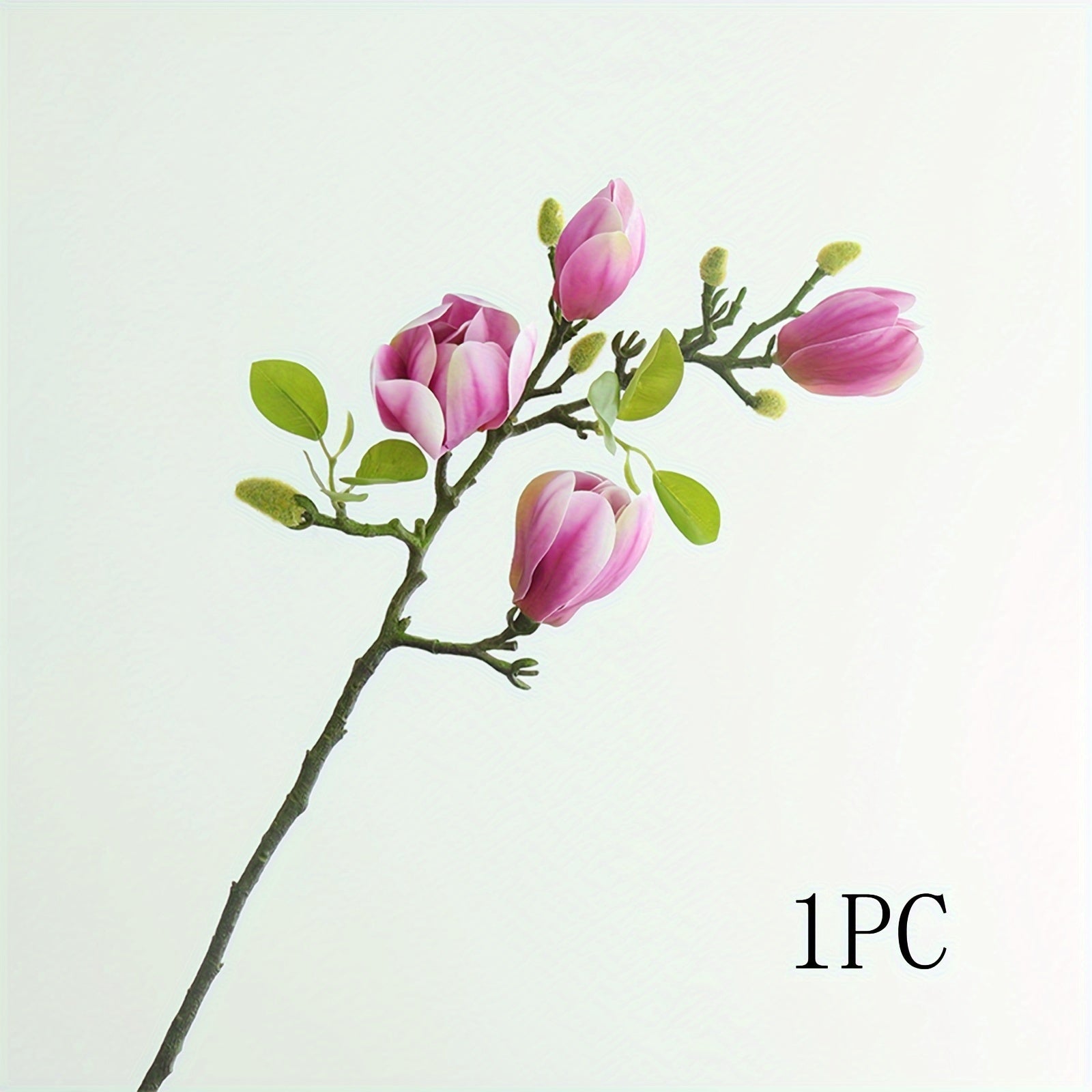 Boho Style Artificial Magnolia Flowers, 27.17&quot; Long Stems, Plastic Floral Arrangements for Wedding Centerpieces, Home Decor, Valentine&