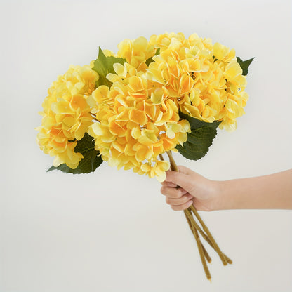 4pcs Artificial Hydrangea Flowers with Stems, Fake Flowers for Outdoor Weddings, Offices, Family Gatherings, Living Room, Table Decorations, Home Decoration