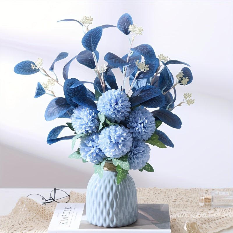 Boho Chic Artificial Eucalyptus &amp; Chrysanthemum Bouquet - Perfect for Home Decor, Weddings, Birthdays &amp; Holidays