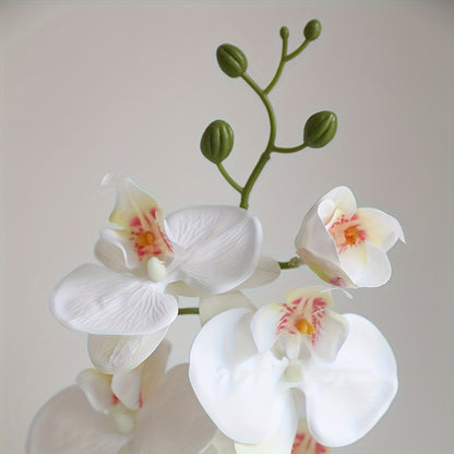 Elegant 16.5&quot; Ceramic Vase with Lifelike Artificial Orchid - Perfect for Home &amp; Office Decor, Table Centerpiece, and Special Occasions like Christmas, Valentine&