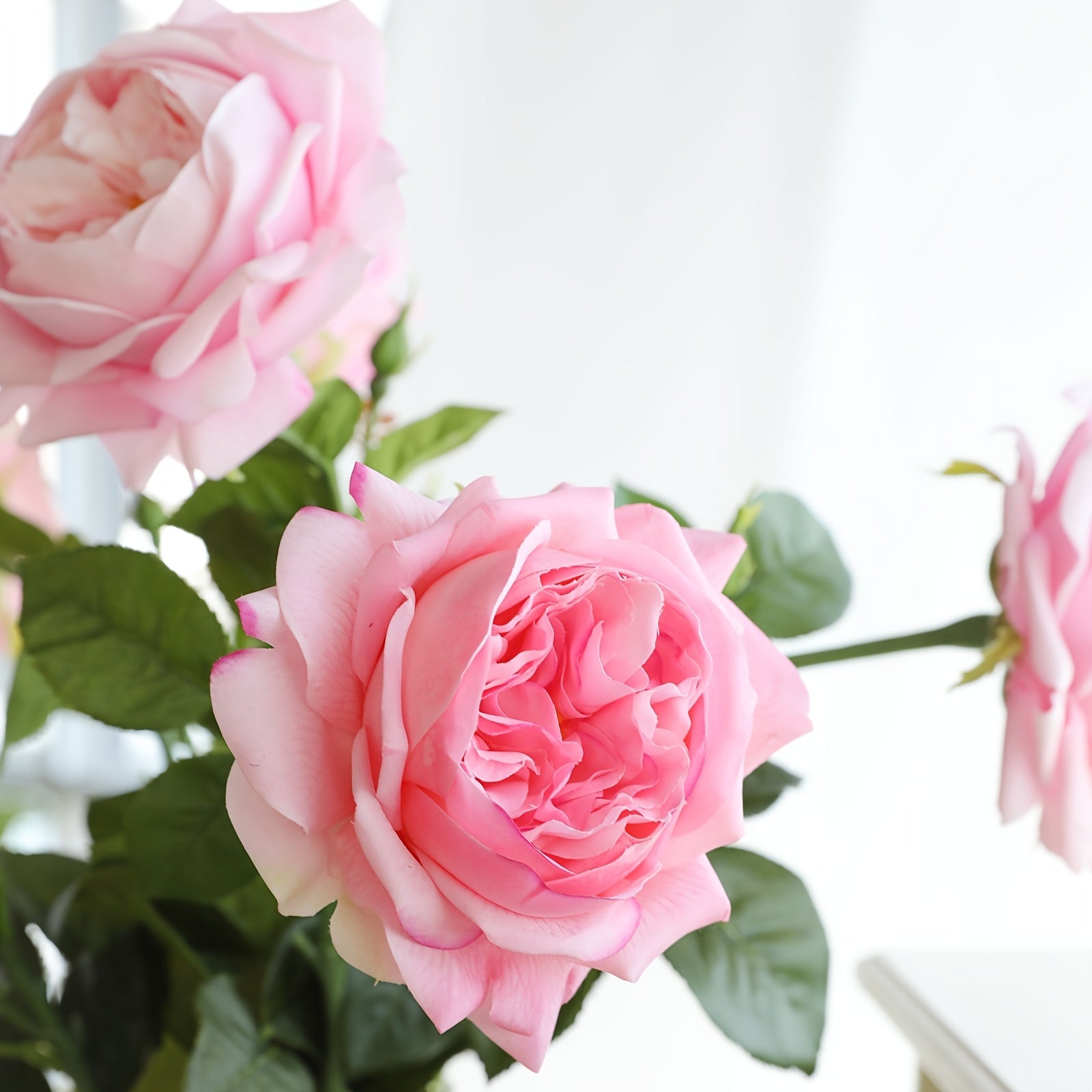1pc, artificial roses, touch artificial bouquets, wedding decoration bridal bouquets, living room table decoration flower arrangement fake roses, home dining table centerpieces, winter Christmas table decorations, beauty salon decorations