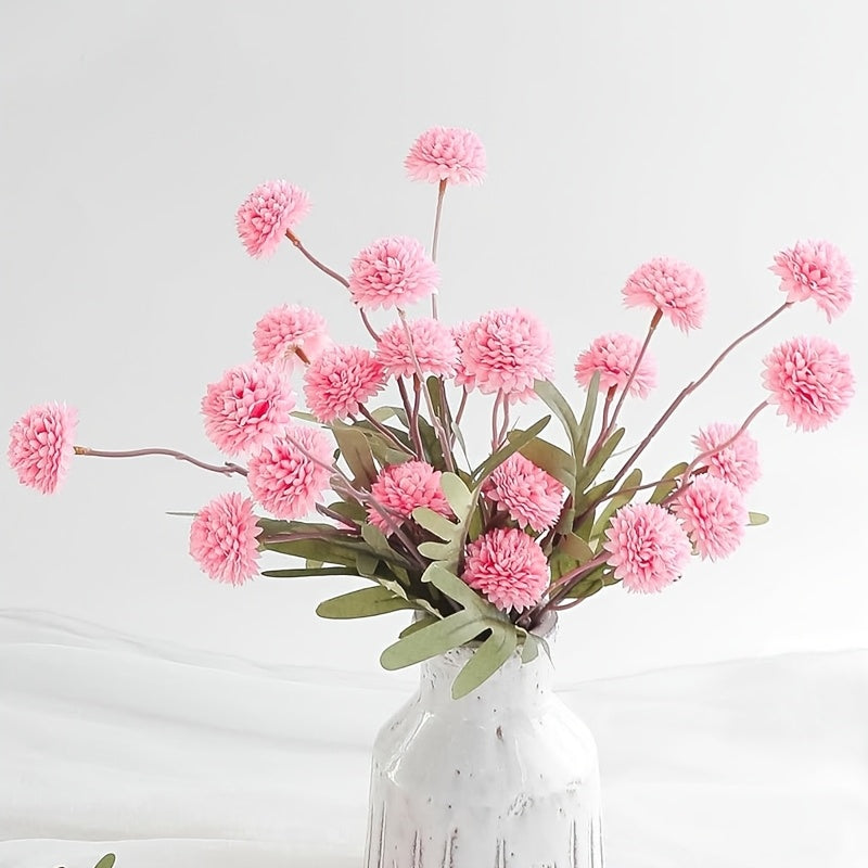 5pcs Set of Artificial Dandelion &amp; Chrysanthemum Flowers - Perfect for Home, Garden, Weddings, Valentine&